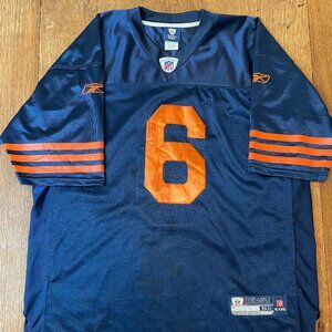 Reebok Chicago Bears #6 Jay Cutler Throwback Jersey - 52, Navy Blue & Orange
